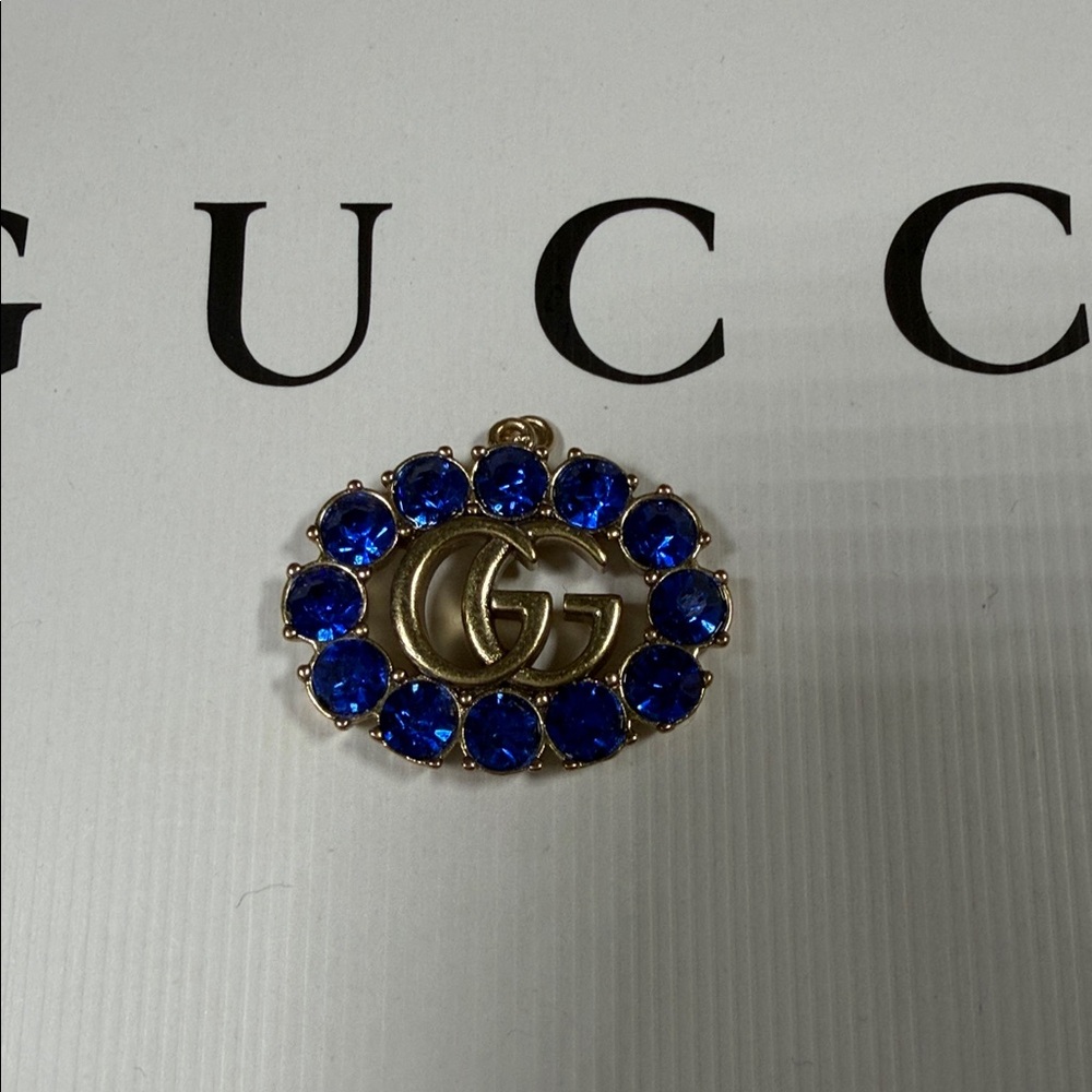 GORGEOUS Blue Upcycled Gucci blue and gold charm